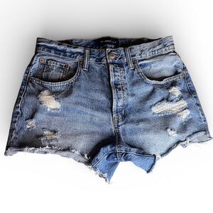 Aeropostale Blue 90’s High Rise Cut-off Jean Shorts